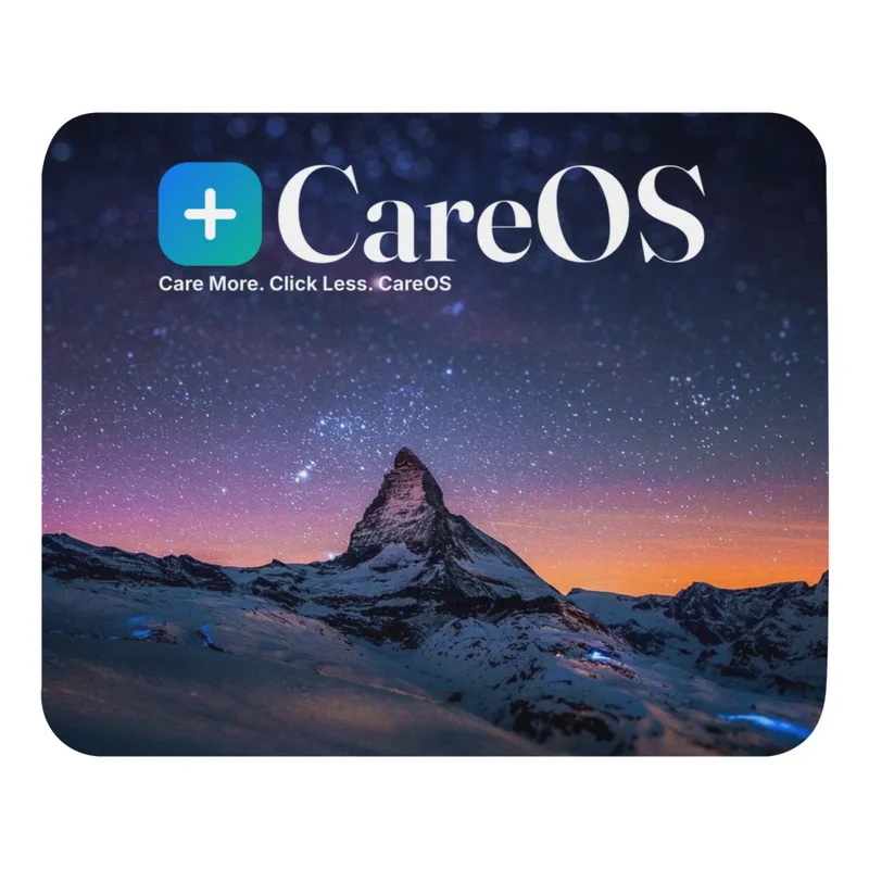CareOS Mouse Pad, the Matterhorn under a starry twilight sky spread edge to edge
